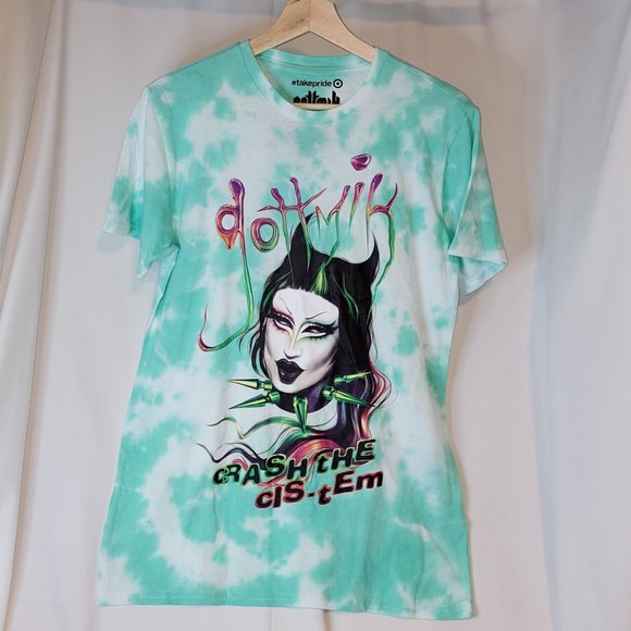 Gottmik Crash Cis-tem Tshirt Target's Pride collection 2022 - Green tie-dye XS - Picture 1 of 4